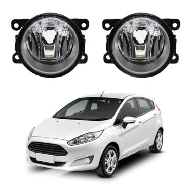 Imagem de Par Farol de Milha para New Fiesta 2013 a 2017 Hatch Sedan Farolete Auxiliar Neblina