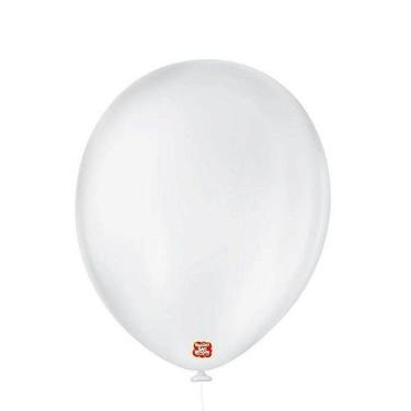 Imagem de Balão de Festa Látex Liso - Branco Polar - 50 Unidades - Balões São Ro