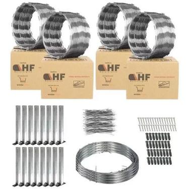 Imagem de Cerca Concertina Para 40 Metros + Kit De Instalação - Cod 5 - Metalúrg