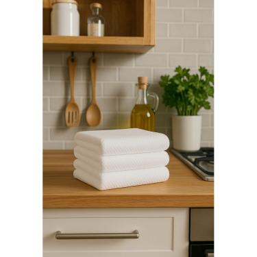 Imagem de Jogo Pano De Prato 3 Peças Quadriculado 48x71cm - Buddemeyer - Branco