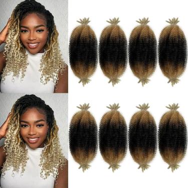 Imagem de Braiding Hair Sunsmilely Marley Twist 20 cm, 8 pacotes, loiro