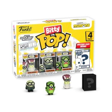 Imagem de Funko Bitty Pop!: Mini brinquedos colecionáveis Minions pacote com 4 - Frankenbob, Bride Kevin, Creature Mel e Mystery Chase Figure (os estilos podem variar)