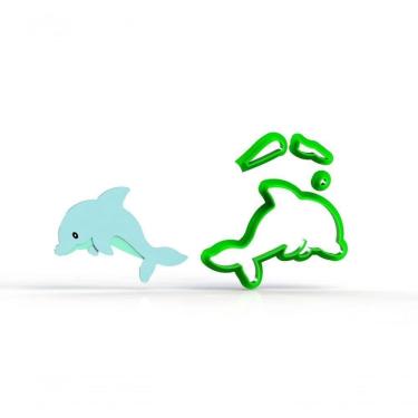 Imagem de Cortador Fundo Do Mar - Golfinho Modular Tamanho 7 Cm