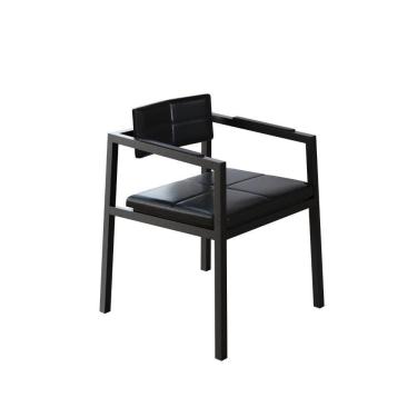 Imagem de Poltrona Noah Fixa C/4 Pés 78 X 60,5 X 60,5 Cm. Courino Preto Courino Preto