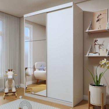 Imagem de Guarda-Roupa Infantil Arabella 2 Portas 2 Gavetas com Espelho Branco - Minastex