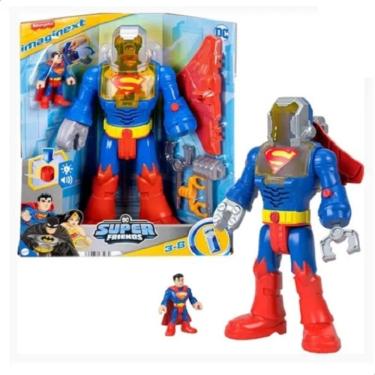 Imagem de Imaginext Superman Figura Insider E Robo Exoesqueleto 30 Cm – C/ Som, Luz e Lança Projeteis - Mattel