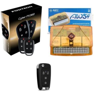Imagem de Alarme Automotivo Px360 + Chave Px80+ Modulo Vidro Aw54 - Pósitron
