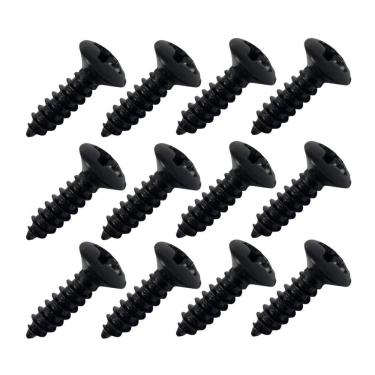 Imagem de Kit 12 Parafuso Escudo 3Mm X 12Mm Guitarra Baixo Preto