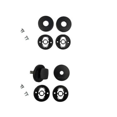 Imagem de Kit Roseta Avulsa Fechadura Banheiro Wc Imab Preta Preto