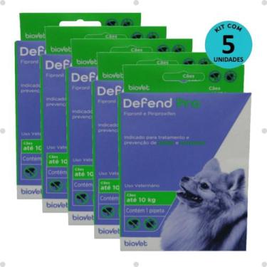 Imagem de Defend Pro Cães até 10Kg Prevenção de Pulgas e Carrapatos em Cães kit 