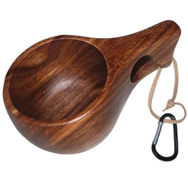 Imagem de Caneca De Cerveja Viking - Caneca Estilo Madeira De Resina Com Ala E Ao Inoxidvel 304 - Copo De Madeira Medieval Para Bar, Restaurante E Decorao De Casa(marrom)