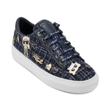 Imagem de KARL LAGERFELD Tênis feminino icônico Cate Pins Mule, Azul marino, 37
