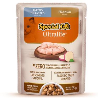 Imagem de Sachê Special Cat Ultralife para Gatos Filhotes Sabor Frango com Bata-