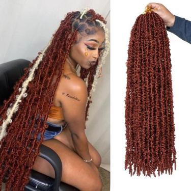 Imagem de Crochet Hair ZRQ Butterfly Locs, 30 polegadas, cobre, vermelho, 2 paco