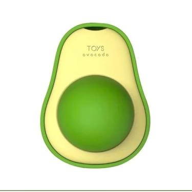 Imagem de Brinquedo Pet de Gato Catnip Ball Abacate Interativo Erva Natural com Adesivo Gruda Parede Estímulo Diversão