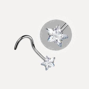 Imagem de Piercing De Nariz Nostril Com Ponto De Luz Estrela Zircônia - Vitta