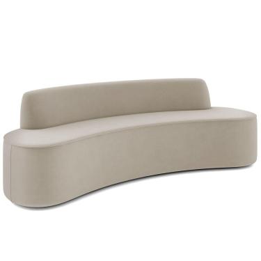 Imagem de Sofá 4 Lugares Sala de Estar Cancún D02 Veludo Champagne 230 cm C-68 - Lyam Decor