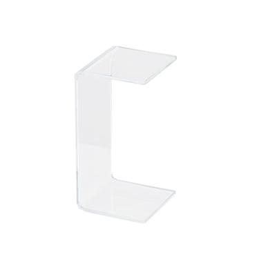 Imagem de Mesa lateral minimalista pequena para sofá de cabeceira quadrada transparente para o quarto, mesa de acrílico para sala de estar, café e extremidade para a cama (transparente, grande)