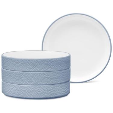 Imagem de Conjunto de Pratos, Estilo Minimalista com 4 Peças, Capacidade de 350mL, Material de Porcelana e Formato Redondo, Noritake G031-560D, Azul