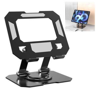 Imagem de Suporte Mesa Notebook Tablet Celular Ajustavel 360 Graus Aço Carbono Dobravel Resistente