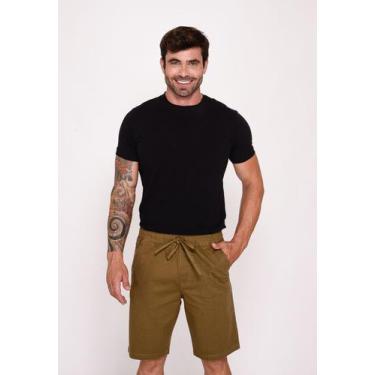 Imagem de Bermuda Masculina Elástico Lycra 7924 Marron Bege - Macaw, Marron bege