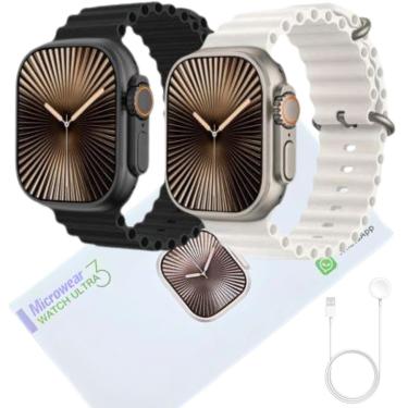 Imagem de Relogio Smart Watch Ultra U3W Android iOS Recebe Notificaçoes Faz Chamadas Masculino Feminino Nfc-Unissex