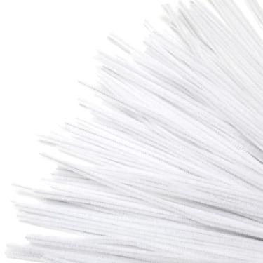 Imagem de Limpadores de cachimbo brancos, 100 peças, limpadores de cachimbo para artesanato, hastes de chenille para projetos de decoração DIY, LCS.