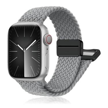 Imagem de Pulseira trançada magnética para Apple Watch séries 11 10 9 8 7 6 5 4 3 / SE/Ultra 3 de 40 mm, 44 mm, 46 mm, 42 mm, 38 mm, 41 mm, 45 mm, 49 mm, 49 mm