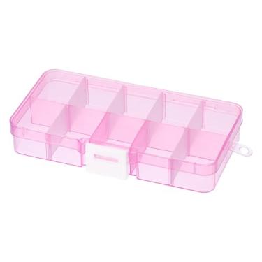 Imagem de Organizador de berloques de unhas 12 x 6 x 1, 1 peça, organizadores de artesanato e caixa de armazenamento, organizador de contas de plástico transparente, organizador de contas, artesanato, joias