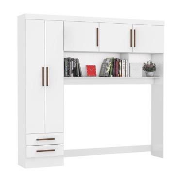 Imagem de Guarda-roupa Modulado 5 Portas 2 Gavetas Carioca Móveis Branco