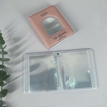 Imagem de Álbum de fotos transparente portátil – porta-cartões transparente para minifotos, cartões de nome, impressões de filmes