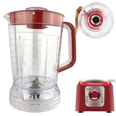 Imagem de Copo de Liquidificador Compatível Arno Power Max 1000w Cristal Vermelh