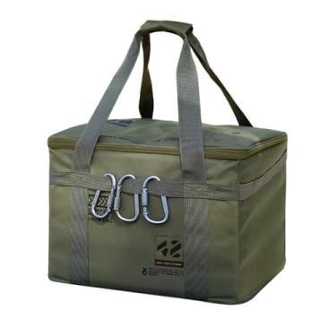 Imagem de Organizador de armazenamento de acampamento - Caixa de armazenamento de acampamento de 42L - Recipiente dobrável resistente reutilizável com alças à prova d'água para dormitório, embalagem, mudança