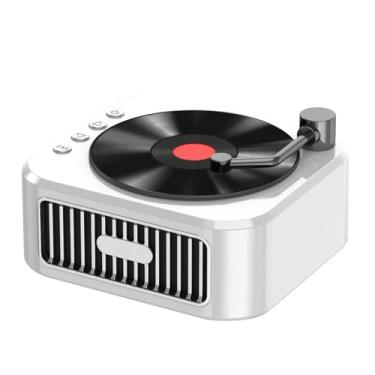 Imagem de Caixa de Som Sem Fio Portátil Estilo Vintage CD e Vinil Tecnologia BT5 3 Estéreo AUX USB Pen Drive Cartão TF 10H Reprodução Longa