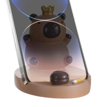 Imagem de Lindo suporte de telefone – suporte para tablet de animais de desenho animado – enfeite de mesa portátil multifuncional para decoração de mesa para dormitório, quarto, , escritório, casa