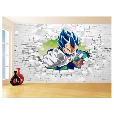 Imagem de Papel De Parede 3D Dragon Ball Goku Vegeta Anime 3,5M Dbz86 - Você Dec