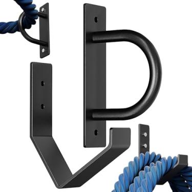 Imagem de Cabide de corda de batalha - Armazenamento de parede de corda de batalha, acessórios para exercícios e fitness, vestuário esportivo e equipamentos para jovens, idosos e profissionais