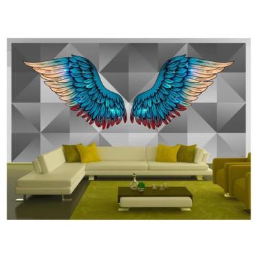 Imagem de Papel De Parede 3D Arte Asas Selfie Insta Cores 3,5M Tra259 - Você Dec
