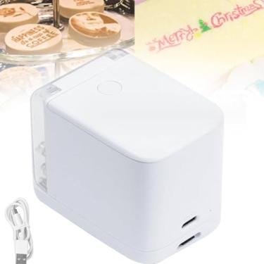 Imagem de JYXYXSCP Impressora portátil de bolo, mini impressora de alimentos, caneta de impressão portátil de grau alimentício para pão, café, culinária gourmet