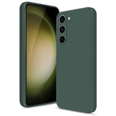 Imagem de Btstring Capa para Samsung Galaxy S23, capa de silicone macio com proteção de câmera atualizada, capa fina à prova de choque com forro de microfibra antiarranhões, verde