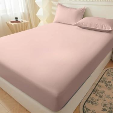 Imagem de Jogo de lençol com de 02 03 Preço Não Desbota Conjunto de Capa de Colchão Solteiro Casal Queen King(ROSE,QUEEN)