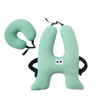 Imagem de Travesseiro de viagem para crianças – Lindo desenho animado em forma de H almofada de suporte de pescoço, conforto macio para viagens rodoviárias, avião, assento de carro