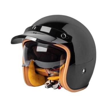 Imagem de Capacete De Motocicleta Unissex Três Quartos, Certificado Nacional 3C,