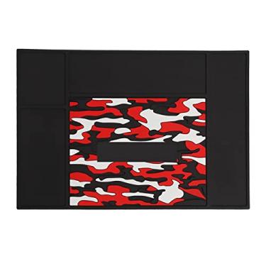 Imagem de CUOFYUNL Tapetes de barbeiro antiderrapantes para salão de barbeiro, estação organizadora, tapete flexível de silicone