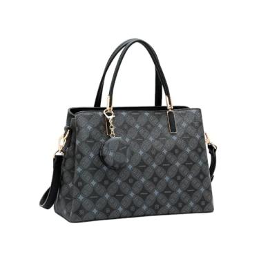 Imagem de Bolsa Feminina Chenson 3485375 – Monograma Contemporâneo, 3 Divisórias, Estruturada – Cor Preto