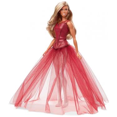 Imagem de Tribute Coleção Laverne Cox Boneca Colecionável com Vestido de Festa Deslumbrante, BARBIE HCB99, Vermelho