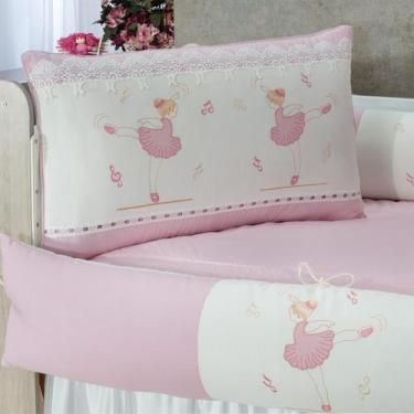 Imagem de Kit Berço Bailarina Bordado Enxoval Bebê Berço Nacional/Americano Luxo