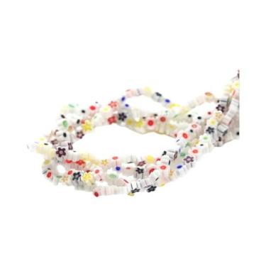 Imagem de Contas De Vidro Em Forma De Flor 45pcs Materiais Para Pulseiras E Cola