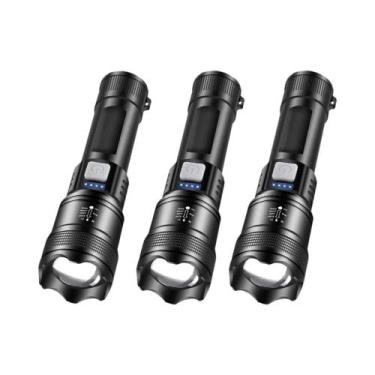 Imagem de Lanterna Tática LED De Alta Potência Recarregável Por USB Para Camping