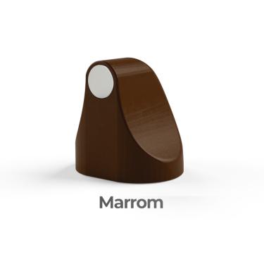 Imagem de Prendedor Fixador Trava Porta Magnetico Adesivo Comfort Door Marrom